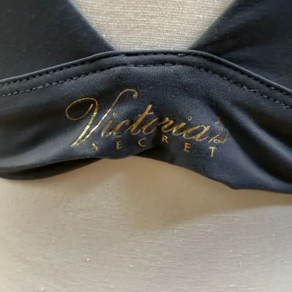 Victoria’s Secret Blue-Gray Plunge Bralette Size Large B85 Pullover Wireless - Picture 4 of 11